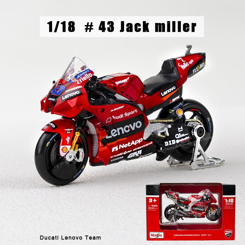 Maisto 1:18 NOVA Ducati Lenovo Team 2023 #1 Bagnaia Campeão Moto GP Corrida motocicleta de liga fundida Modelo de coleção de presente de brinquedo
