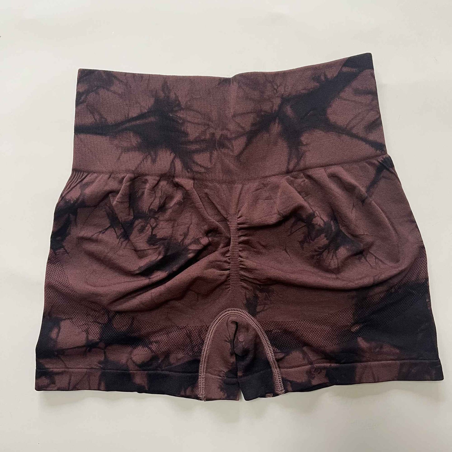 New Women Gym Tie Dye Scrunch Shorts Fitness Seamless Butt Lifting Sports Leggings Stretch Activewear Workout Running Tights