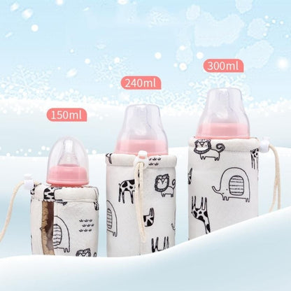 J15U Baby Bottle Bag for Pram Travel Outdoor Baby Feeding Bottle Holder Washable Bottle Thermal Milk Bottle Warmer