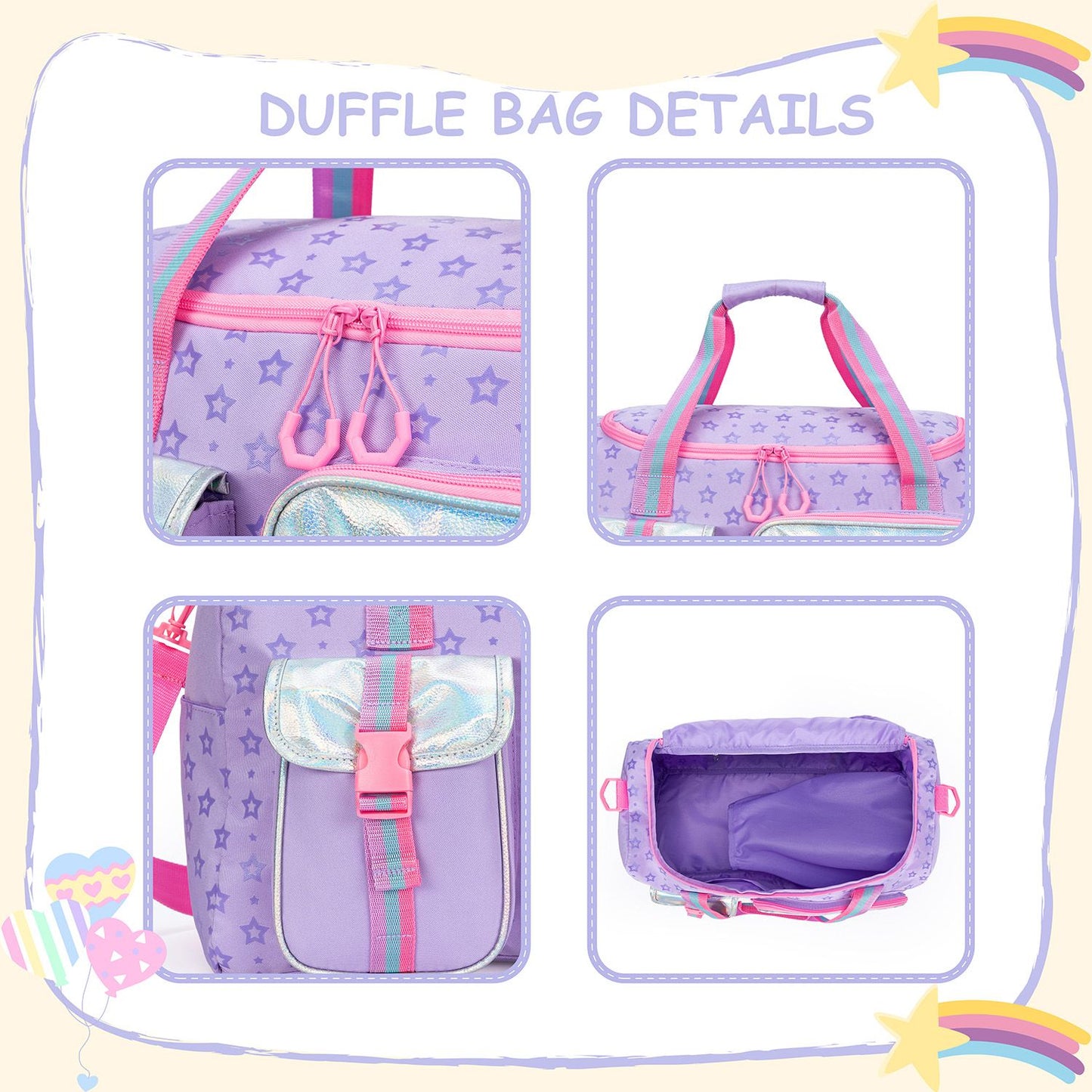 1 Pc Duffle Bag Girls Women Travel Bag Gifts Overnight Bag For Girls Women Tote Bag Sleepover Bag For Girls Gym Dance Bag