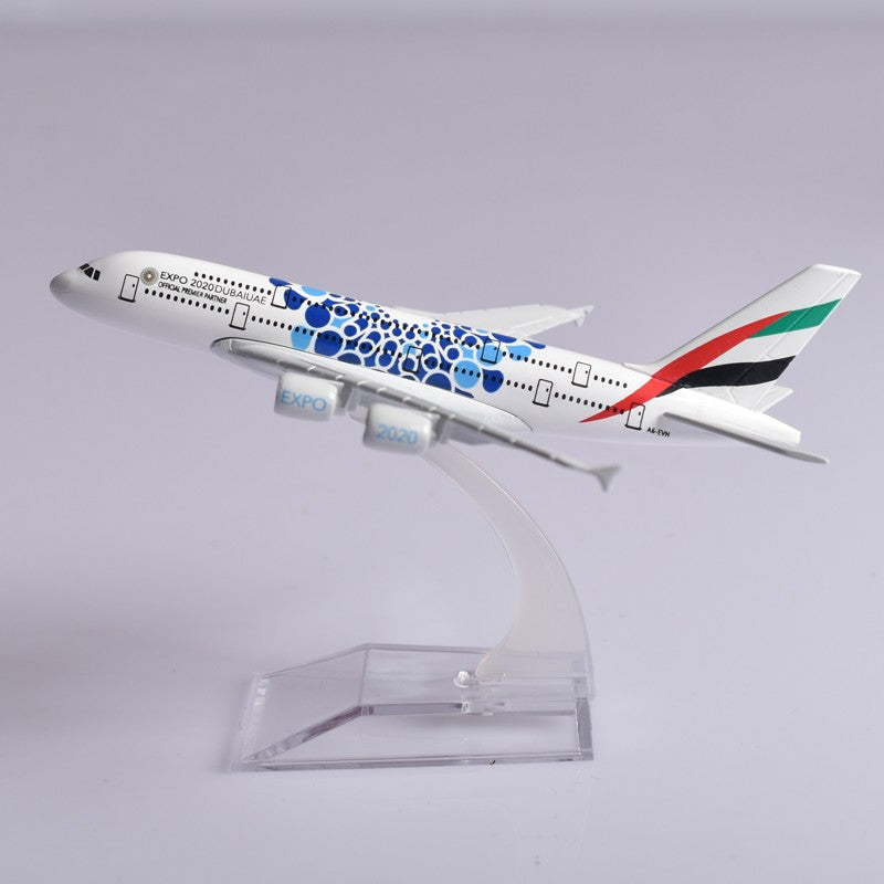JASON TUTU Emirates Airbus A380 Aeronave Diecast Metal 1/400 Escala Miniatura Avião Modelo Aviões Dropshipping