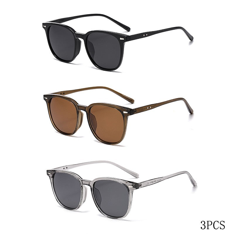 2025 New Ultra Light Square Black Face Enhancing Sunglasses With Trendy Natural Color And Uv Resistant  Sunglasses 3069
