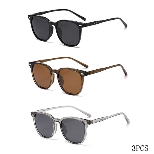 2025 New Ultra Light Square Black Face Enhancing Sunglasses With Trendy Natural Color And Uv Resistant  Sunglasses 3069
