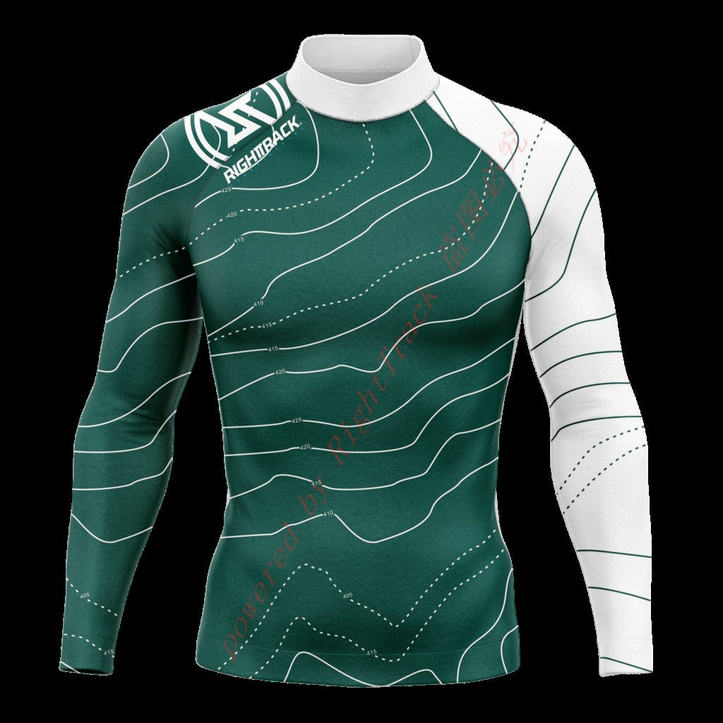 New Summer Men's Rashguard Long Sleeve Surfing Shirts Sunscreen Lycra Fabric Surf Sweatshirt UV Protection RightTrack Swimwear