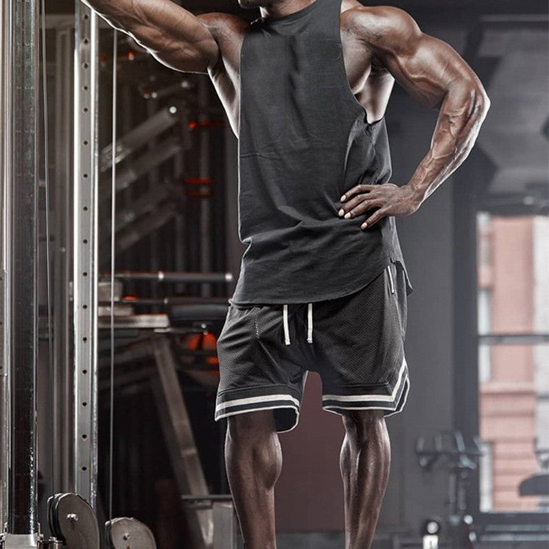 Men's Fitness Joggers Casual Breathable Short Sports Basketball Shorts Mesh Quick Dry Gym Shorts for Male Pants Summer