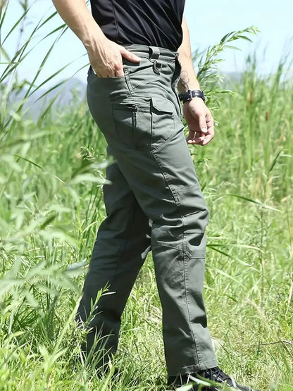 Men's Outdoor Multi Functional Tactical Pants, Multi Pocket Outdoor Hiking Sweatpants, Water-repellent, wear-resistant