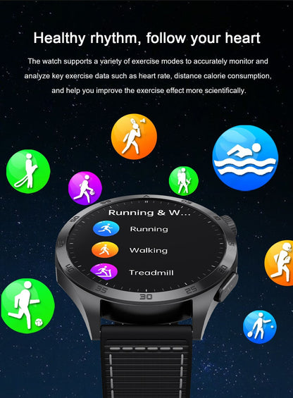 2025New Micro Physical Examination Blood Lipids Uric Acid Blood Pressure Smart Watch ECG+PPG Clock Bluetooth Call Smartwatch Men