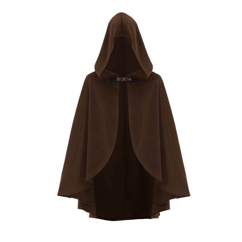 Medieval Retro Hooded Cloak Halloween Grim Reaper Wizard Cosplay Cloak Versatile Costume Accessory Cosplay Costume for Women Men