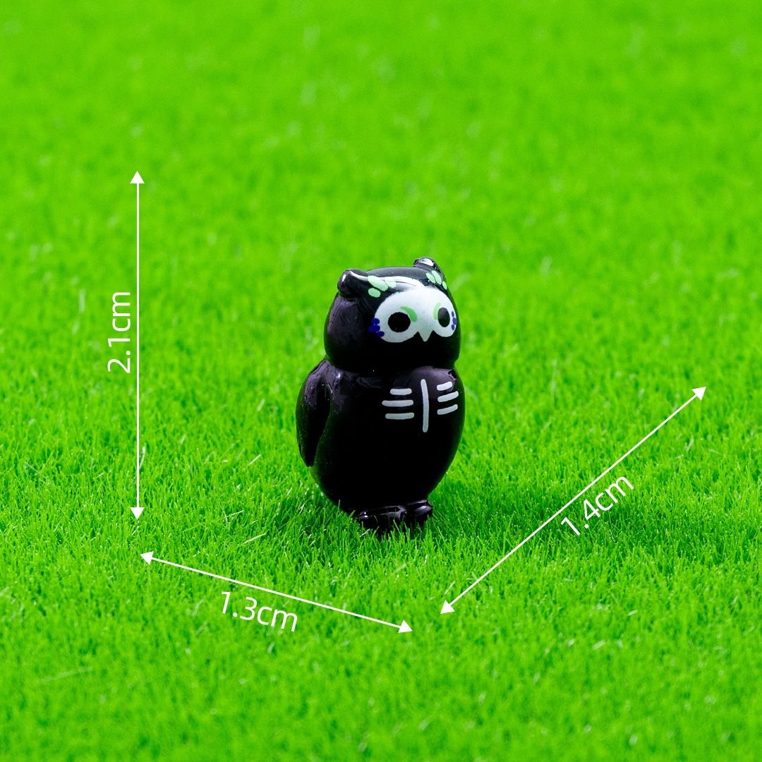 10-100pcs Halloween Mini Funny Ghost Owl Bat Figurine Desktop Decoration DIY Accessories Resin Micro Landscape Home Decorations