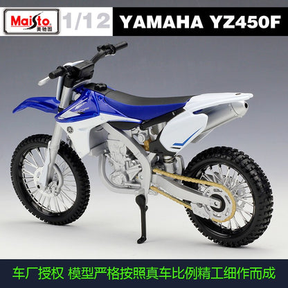 Maisto 1:12 Yamaha YZ450F Veículos Fundidos Colecionáveis Hobbies Motocicleta Modelo Brinquedos
