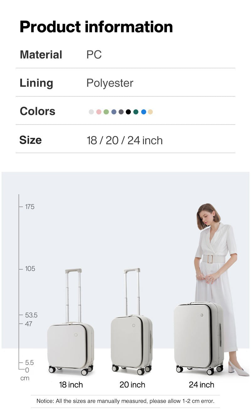 Mixi Patente Design Mala de Viagem com Estrutura de Alumínio Mala de Rodinhas de Bordo Bonita para Cabine 18 20 24 Polegadas M9260