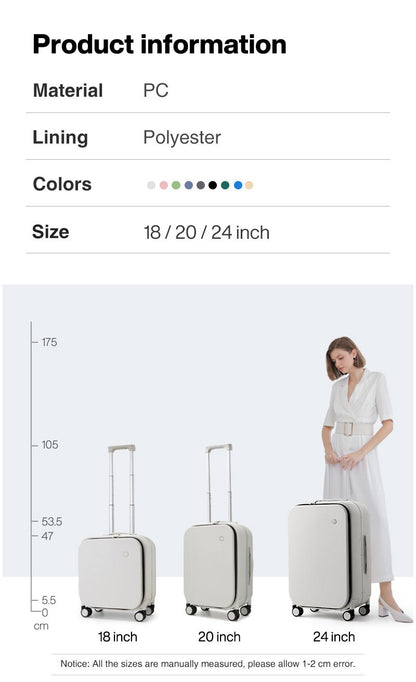 Mixi Patente Design Mala de Viagem com Estrutura de Alumínio Mala de Rodinhas de Bordo Bonita para Cabine 18 20 24 Polegadas M9260