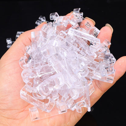 20/100 peças Grampos Organizadores de Cabos Suporte de Fio Transparente Gerenciador de Fios de Casa Escritório Enrolador de Linha de Dados USB Protetor de Ganchos