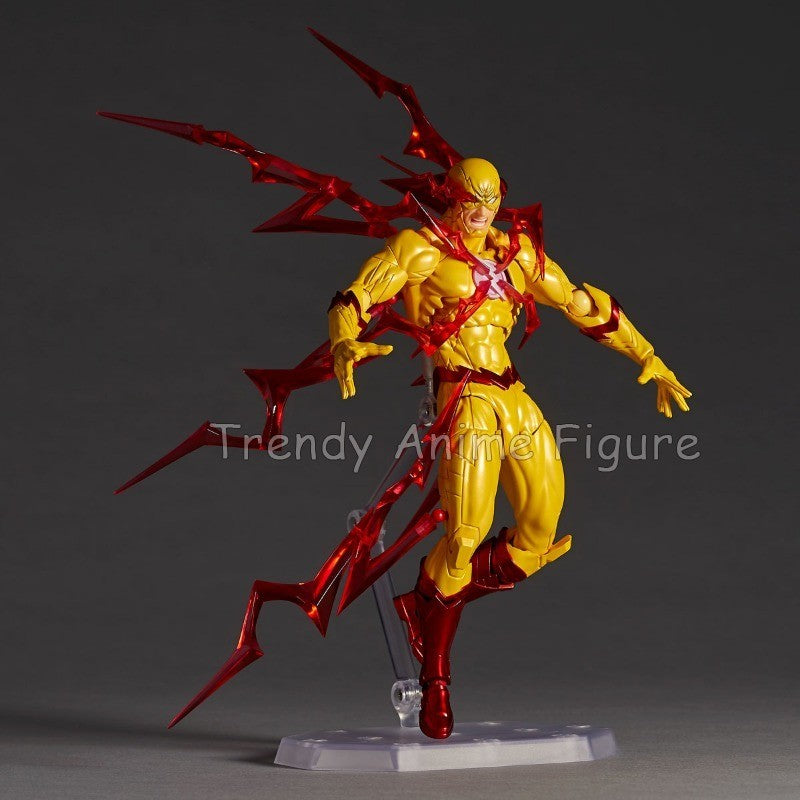 Revoltech Amazing Yamaguchi Flash Action Figure Articulado 17cm Flashpoint Modelo Kaiyodo Flash Bonecos Coleção Brinquedo Presentes de Fim de Ano