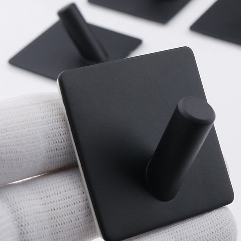 Aluminum Alloy Robe Hook Towel Hooks Self Adhesive Wall Coat Racks Rustproof Hook Hangers Wall Hook Kitchen Bathroom Accessories