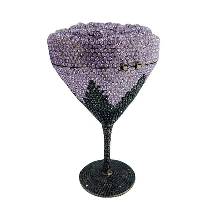 XIYUAN Women Luxury Branded Martini Crystal Evening Bag Elegant Cup Diamond Bridal Handbag Wedding Party Purses Lady Gift Clutch