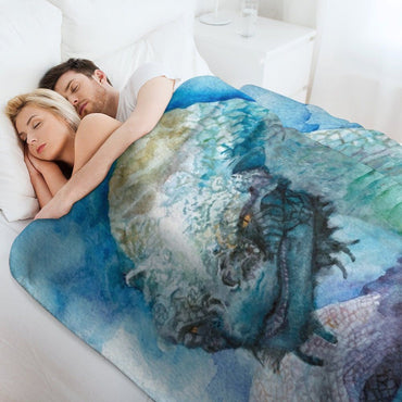 J?rmungandr: The World Serpent Throw Blanket wednesday Bed linens Quilt Cute Plaid Blankets