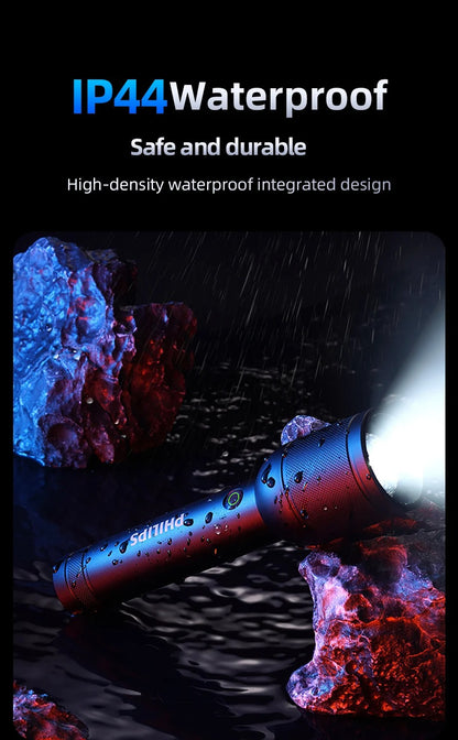 2025 New Philips SFL8168 3200 Lumen LED Flashlight 1000m Portable Powerful Bright Flashlights Camping Lamp for Outdoor Hiking