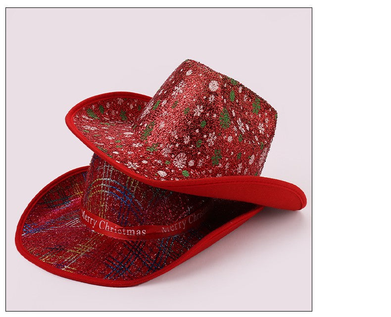 Winter Fashion Christmas Ribbon Decorated Simple Denim Hat Elegant Halloween Matching Trendy New Arrival