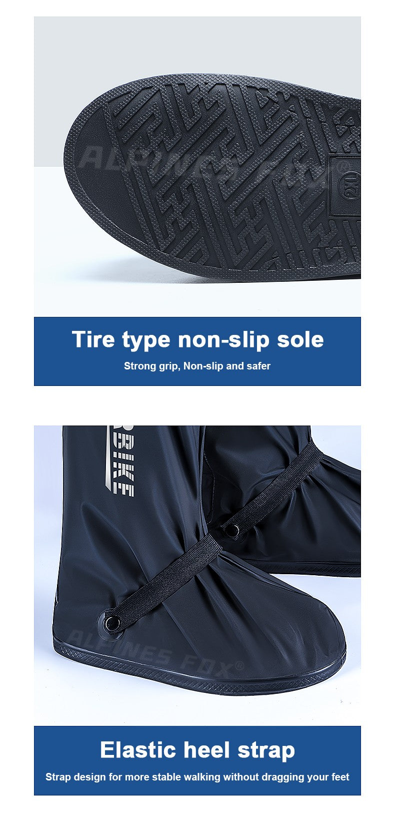 Botas de Chuva de Cano Alto para Motocicleta Impermeáveis Reflexivas Antiderrapantes Calçado para Moto Ciclismo Bicicleta Acessórios de Proteção Reutilizáveis