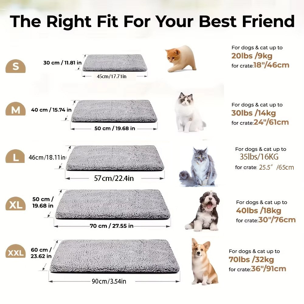 Tapete Térmico de Inverno para Animais de Estimação, Almofada Super Quente para Cães e Gatos, Tapete Lavável e Antiderrapante, Adequado para Cães e Gatos de Pequeno a Grande Porte
