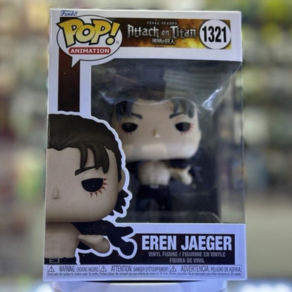 Attack On Titan Action Funko Pop Official Genuine Action Doll Model Eren Jaeger #1321 Vinyl Sculpture Dolls Q Version Gift Toy