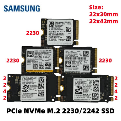 Samsung PCIe M.2 2230/2242 NVMe SSD BM9C1 512G, PM9B1 128G 256G, para Xbox Surface Pro Steam Deck Dell HP Lenovo Laptop - Embalagem OEM