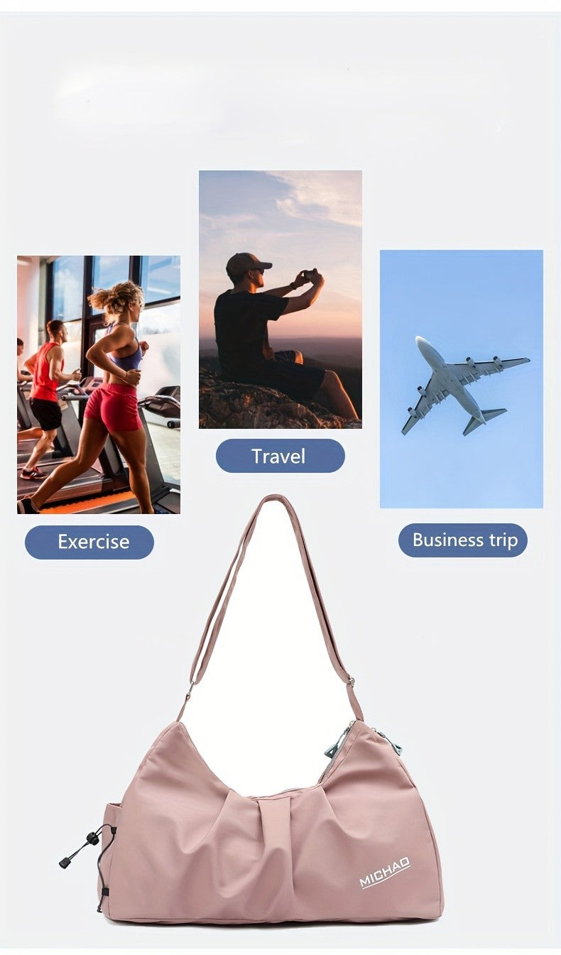 Yoga Bag Women's Sports Fitness Training Bag Fashionable Short Trip Luggage Bag Large Capacity Travel Bag Lightweight Travel