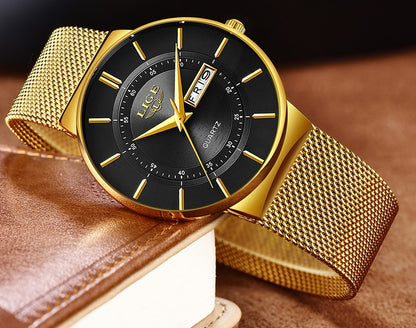 LIGE Quartz Stainless Steel Women Wristwatch Retro Hot Style Great Japanese Movement Quality Fashion Waterproof Watch for Women