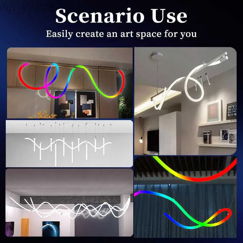 360 Degree Round Reticulate Neon LED Strip with Remote Control,RGBIC Nylon Flexible Dream Colorful Rope Light For Bedroom Living