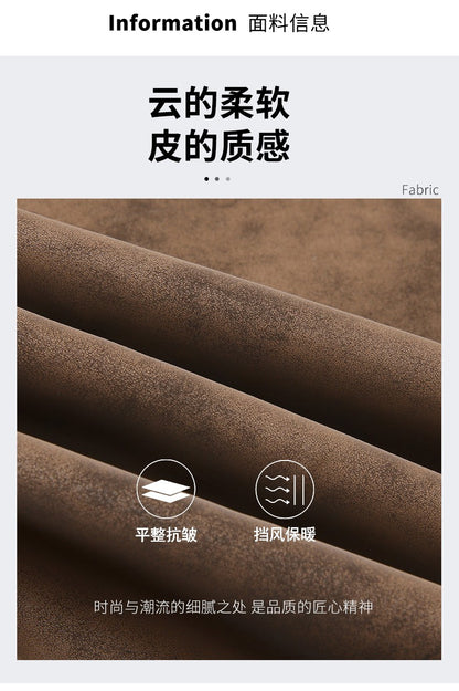 Leather Jacket Men Suede Coats Spring Windbreaker Oversized 6XL 7XL 8XL Plus Size Street Moto Autumn Brand Waterproof Softshell