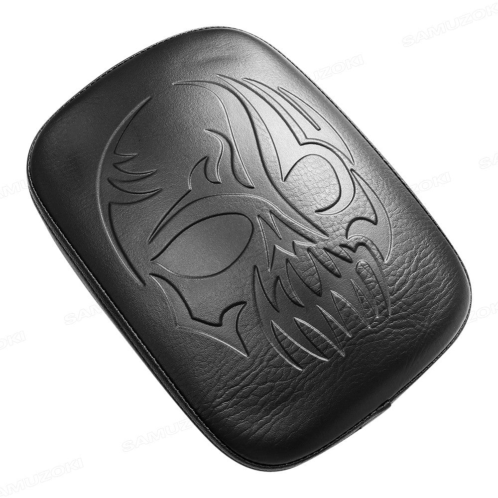 Almofada de Assento Traseiro Preta de Passageiro com 8 Ventosas para Harley Dyna Sportster Softail Touring XL 883 1200