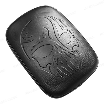 Almofada de Assento Traseiro Preta de Passageiro com 8 Ventosas para Harley Dyna Sportster Softail Touring XL 883 1200