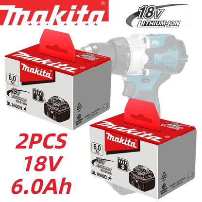 Bateria Genuína Makita BL1860 18V 6Ah para Ferramentas Elétricas, Substituição Li-ion LXT BL1850 BL1840 para Parafusadeira 18V com BMS TPCELL 18V