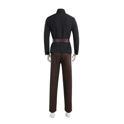 Adult Count Dooku Cosplay Full Set Jedi Brown Cloak Tunic with Belt Count Dooku Halloween Uniform for MenNaobciu