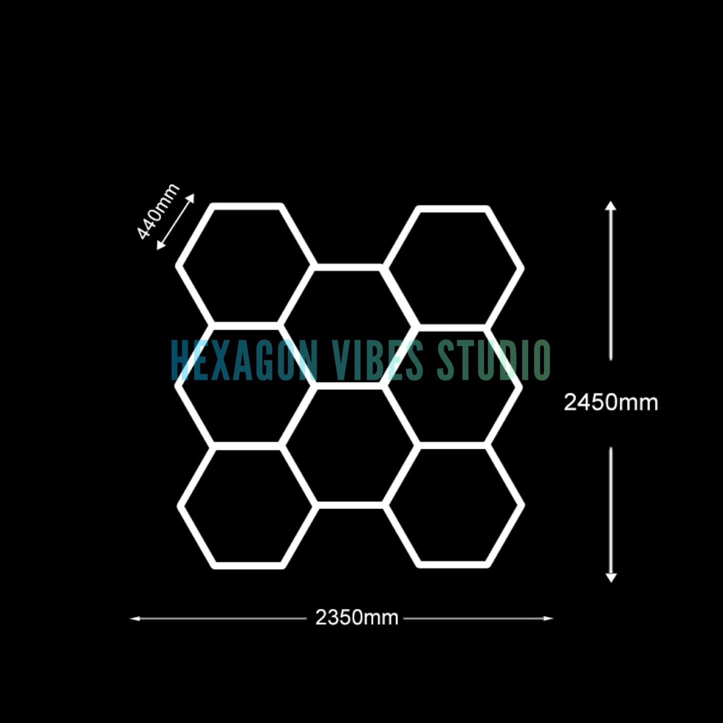 Garage Hexagon LED Light 50000H 6500K Ultra Bright for Home Gym Barbershop Car Detailing Bar Basement Workshop Ceiling Lighting