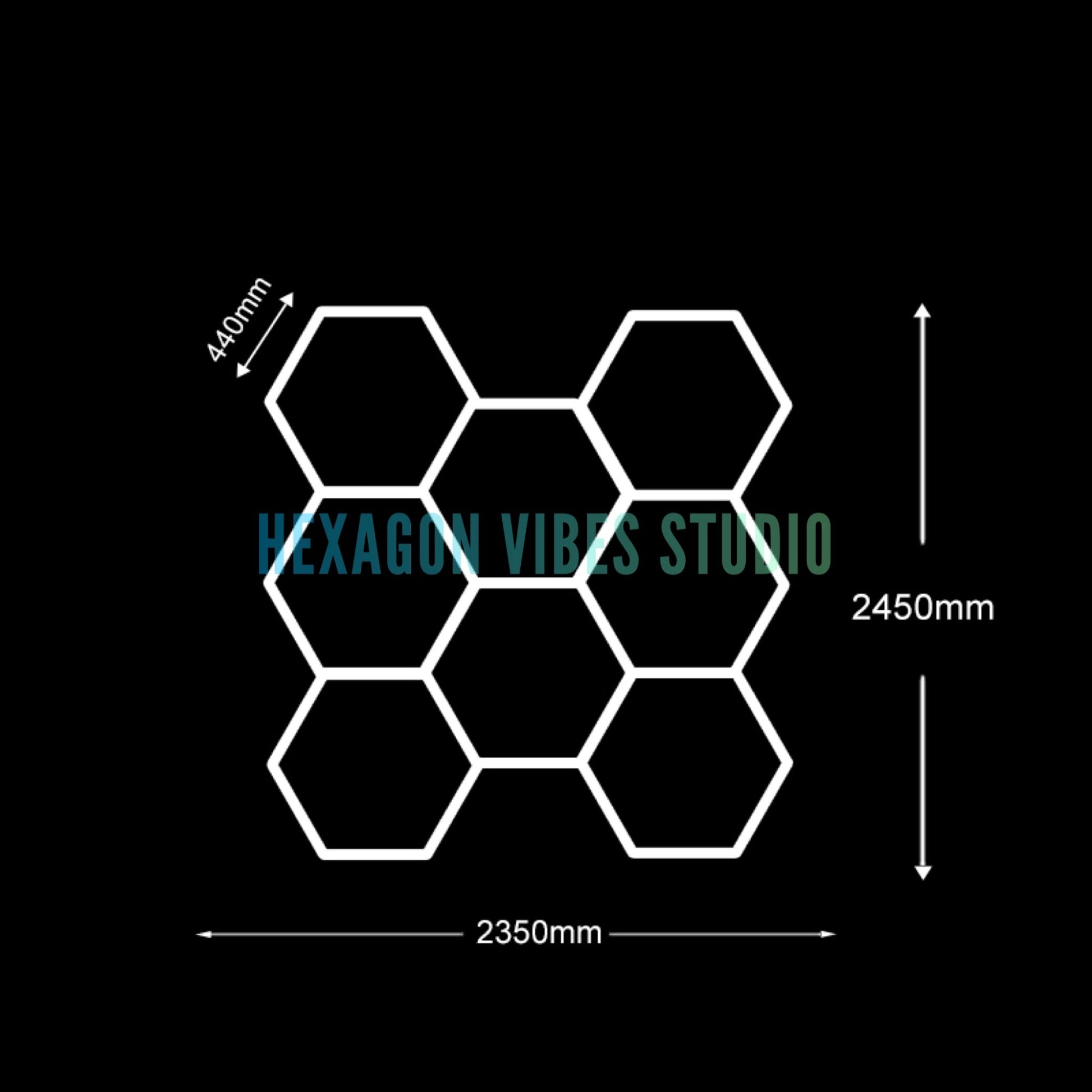 Garage Hexagon LED Light 50000H 6500K Ultra Bright for Home Gym Barbershop Car Detailing Bar Basement Workshop Ceiling Lighting