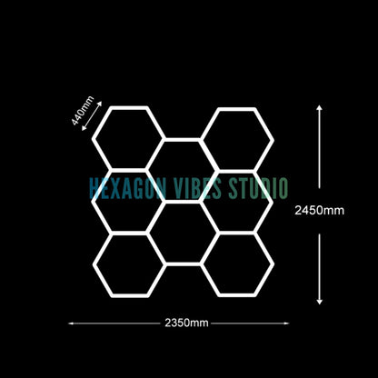 Garage Hexagon LED Light 50000H 6500K Ultra Bright for Home Gym Barbershop Car Detailing Bar Basement Workshop Ceiling Lighting