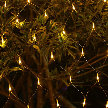 Luzes de corda de rede de LED 8 modos 220V 110V plugue UE/EUA Festival Decoração de Natal Guirlandas Festa de Natal Jardim Ano Novo Casamento