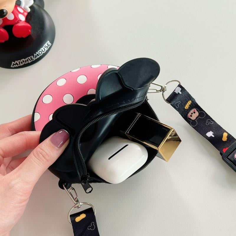 Disney Shoulder Bag Mickey Mouse Cartoon Anime Minnie Mickey Silicone Pocket Pack Crossbody Coin Bag Children's Backpack Gifts