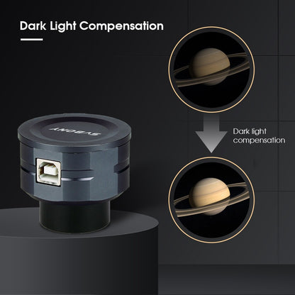 Câmera Planetária SVBONY Astronomy 1.25'' CMOS Câmera de Telescópio Ocular Digital USB 2.0 para Fotografia Planetária SV105