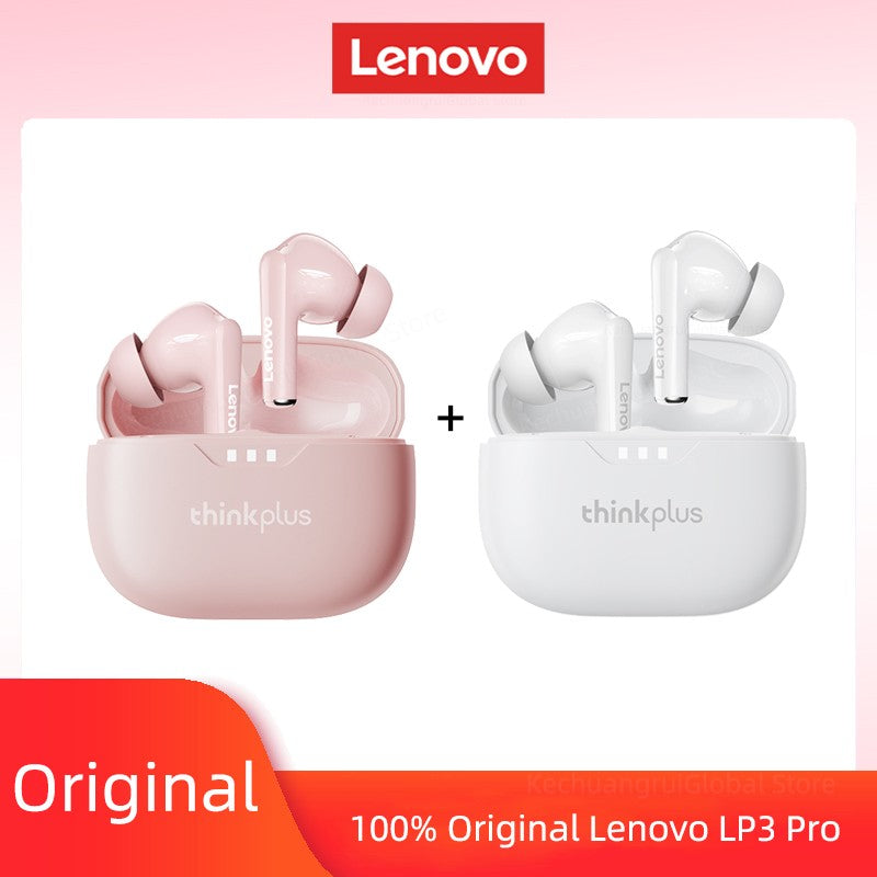 Fone de ouvido Lenovo original 2025, sem fio Bluetooth 5.3, fones de ouvido estéreo HiFi com cancelamento de ruído, fones de ouvido esportivos com controle de toque, novo presente