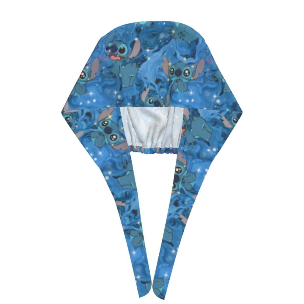 Custom Retro Cartoon Cleaning Working Cap Comfortable  Stitch Ohana Scrub Cap Surgicals Hat Nurse Scrubs Hat For Dentist
