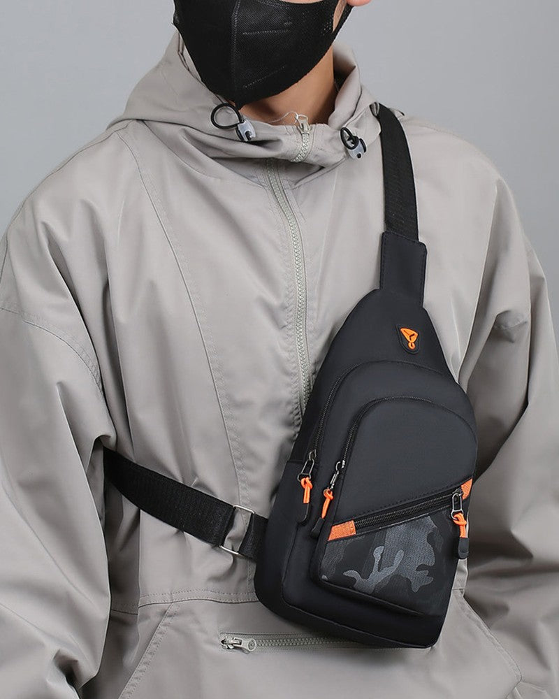 Rilibegan Nylon Men's Chest Bag 2023 New Portable Casual Shoulder Bag Trendy and Unique Design Crossbody Bag