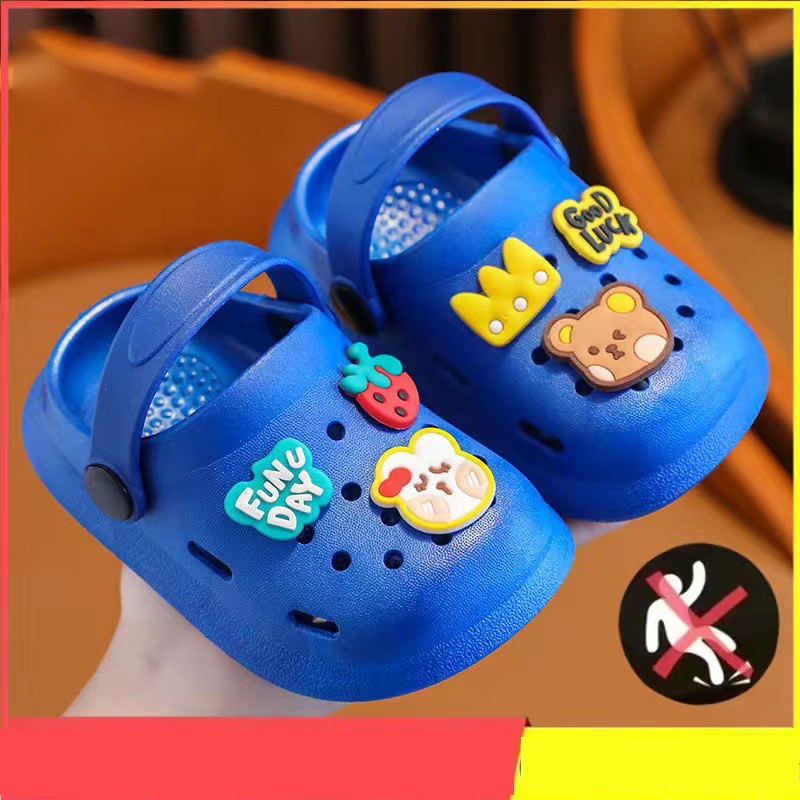 Children's Slippers Summer Boys and Girls Cartoon Cute Anti-Slip Open-Toe Clogs Infant Toddler and Big Kids Sandals