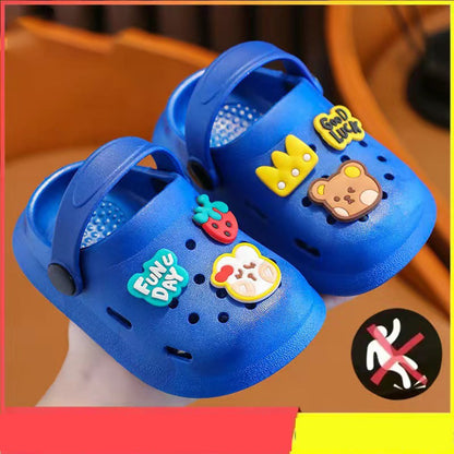 Children's Slippers Summer Boys and Girls Cartoon Cute Anti-Slip Open-Toe Clogs Infant Toddler and Big Kids Sandals