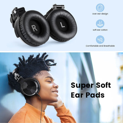 Oneodio Pro 10 Wired Studio Headphones Stereo Professional DJ Headphone with Mic Over Ear Monitor Earphones Bass Headsets