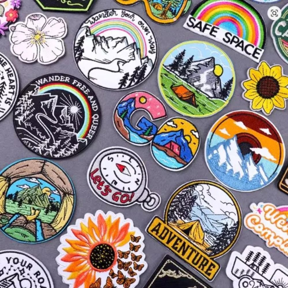 Custom Embroidery Patch Iron On Patches Logo Team Group Personalized DIY Fusible Patch Hook & Loop Patch For Clothing Moq 10pcs