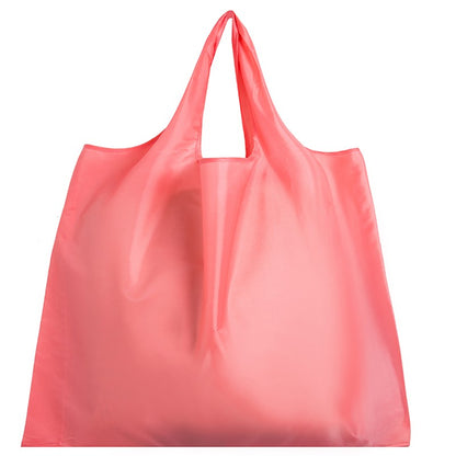 Thick leisure style nylon large handbag environmental friendly reusable polyester portable shoulder bag foldable shopping bag