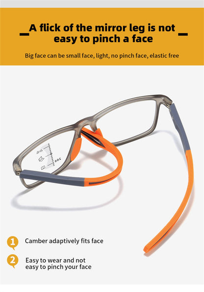TR90 Anti-blue Light Multifocal Reading Glasses Men Women Progressive Near Far Eyewear Ultralight Sports Farsight Eyeglasses